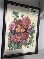 Drawing Of Dahlias and Daisies