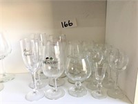 Set Of Wine Cognac and Champagne Glasses No