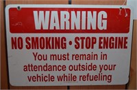 Warning Stop Smoking Sign