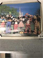 Disney World Character Mascot Picture With Glass