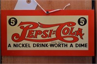 Pepsi Cola 5 Cent Sign