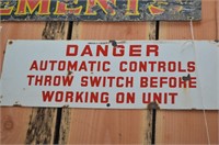 Danger Automatic Control Sign