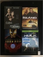 (4) DVDs Iron Man, Hulk, The Client, Island