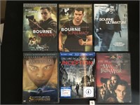 (6) DVDs Matt Damon, Leonardo DiCaprio