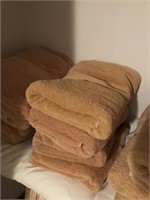 (12) Brown Bath Towels, Hand Towels, Hand Cloths