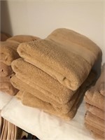 (12) Brown Bath Towels, Hand Towels, Hand Cloths