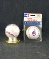 Brook Jacoby Autographed Baseball & Indians Ball