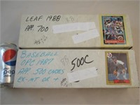 Lot de 1100 cartes de baseball Leaf 1988 et oPC