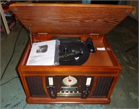 Wooden Music Centre Record Player Cd Recorder