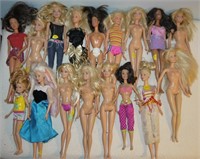 17 Assorted Barbies 1990 or Newer -Under hair