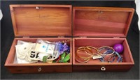 2 Lane Furniture Trinket Boxes W/ Jewelry & More