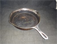 #8 Griswold Nickel Plate Cast Iron Skillet 704a