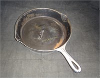 #8 Griswold Nickel Plate Cast Iron Skillet