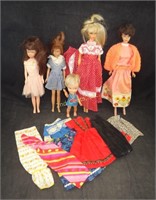 Lot Of 60's Barbie Dolls Clothes & More