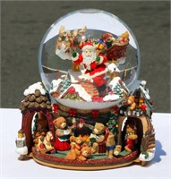 Larger Snow Globe w Teddy Bears "Train" Musical