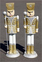2 Tin Soldiers Over 4' Tall & Light Up