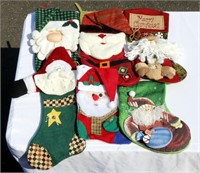 6 Fluffy Santa Christmas Stockings