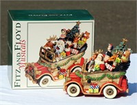Fitz & Floyd Musical Santa Car in Box