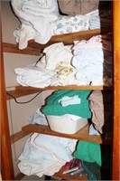 CONTENTS OF CLOSET: SHEETS, TOWELS, ETC. DOES NOT