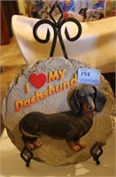 I LOVE MY DACHSHOUND SIGN WITH STAND