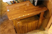 PINE END TABLE WITH DOOR