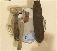 VINTAGE RAZORS AND MIRROR - W.H. MORLEY & SONS,