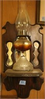 WALL SCONCE WITH VINTAGE OIL LAMP