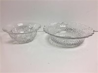 2 beautiful cut glass bowls