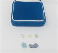 birks box with 5 opals