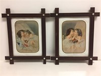 2 Wooden Picture Frames of Children