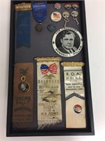 Wilkie Teddy Roosevelt Political Button Pin Lot