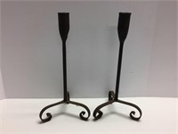 Hand-wrought Floral candle stands