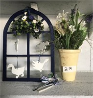 Window or Wall Decoration and Flower Arrangement
