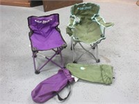 Two Children's Camp Chairs w Sacks