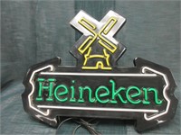 Lighted Heineken Beer Sign -Works