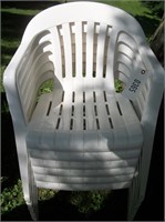 Plastic Lawn Chairs (Sold Times 6)
