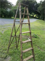 Old Wooden Step Ladder - Been Repaired