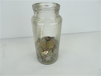 Jar full of assorted World Coins