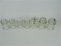 Seven Glass Insulators - 3 Hemingray H9 - 1 H12 -