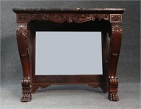 BOSTON CLASSICAL CONSOLE TABLE W/ BLACK MARBLE TOP