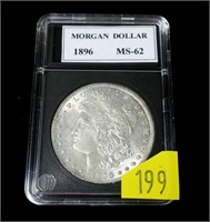 1896 Morgan dollar, MS-62