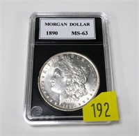 1890 Morgan dollar, MS-63