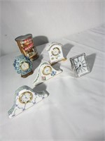 Ensemble de 5 petites horloges bibelots clocks