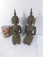 2 statue en métal Indienne - Indian statuettes