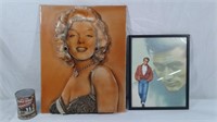 1 reproduction Marilyn Monroe en 3D + un cadre