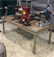 Steel table with sander
