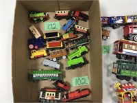 Box of Toy Train Items