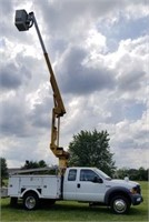 2005 Ford F-450 ext cab boom truck, double