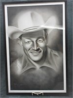 Signed Original Airbrushed Roy Rogers Portrait