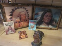 Assorted Native American Items - Prints-Books, Etc